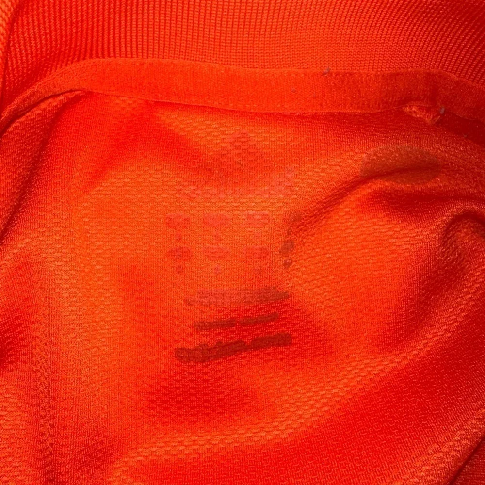Men’s used adidas size L large polo golf shirt orange